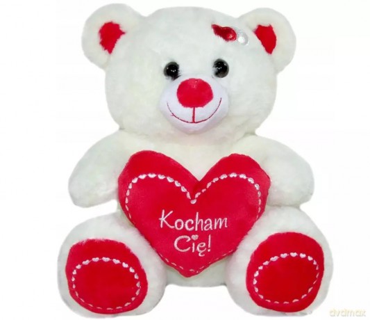 Prezent Na Walentynki Miś Z Serduszkiem Kocham Cię Pluszak Maskotka 35 cm