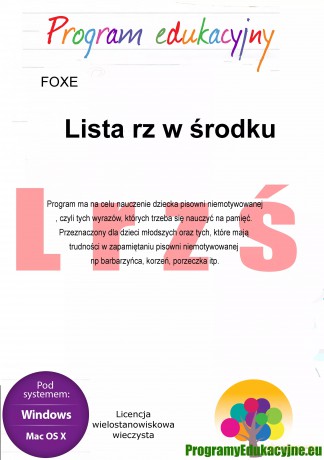 Program edukacyjny. Lista rz w środku. Licencja wielostanowiskowa [KSIĄŻKA]
