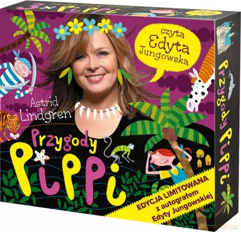 Przygody Pippi (3xCD - edycja limitowana z autografem) (książka audio) - Edyta Jungowska (lektor), Astrid Lindgren [AUDIOBOOK]