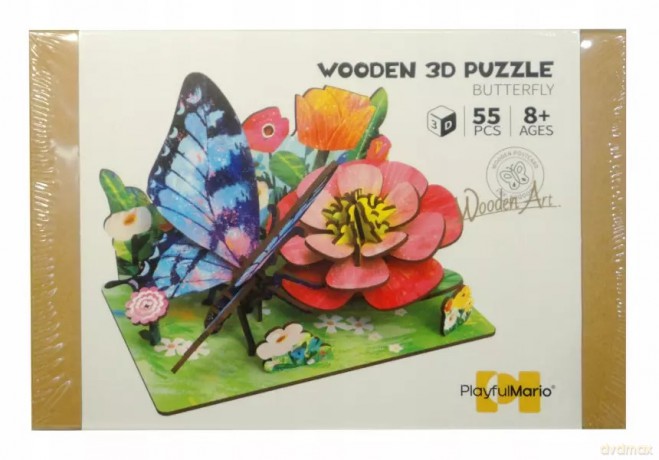Puzzle drewn.DIY scena łąka 3D Q12055 08104
