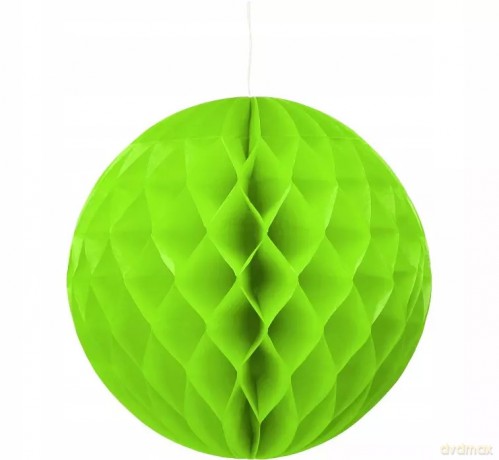 Rozeta Kula bibułowa zielona pistacjowa 30 cm [KSIĄŻKA]