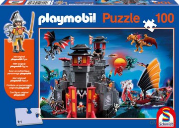 Puzzle 100 El. Playmobil Azjatycki Świat Smoków + Figurka [PUZZLE]
