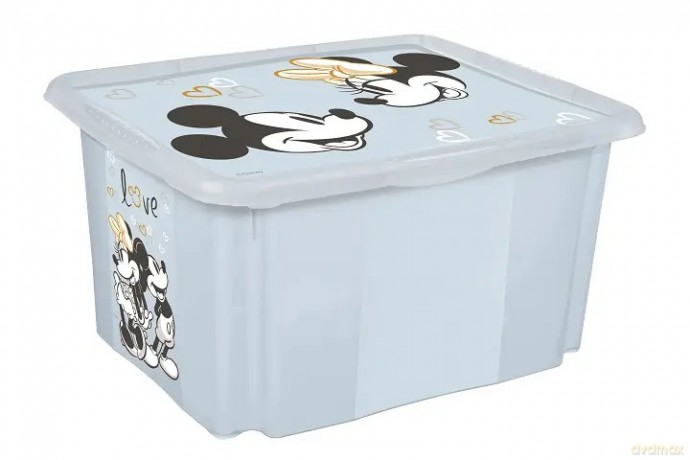 Skrzynka z pokrywą 15L Mickey niebieska