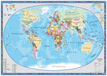 Puzzle 1000 El. Geograficzna Mapa Świata [PUZZLE]