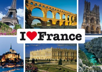 Puzzle 1000 El. I Love Francja [PUZZLE]