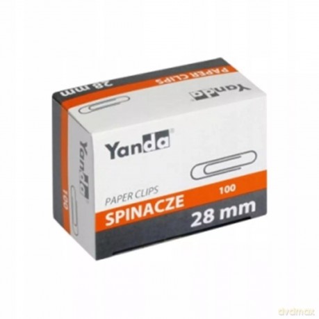 Spinacze biurowe 28mm yanda 100 sztuk