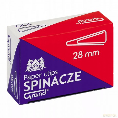 Spinacze biurowe trójkątne Grand 28 mm 100 sztuk