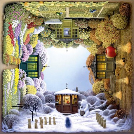 Puzzle 1000 El. Jacek Yerka Ogród Czterech Pór Roku (Kwadratowe) [PUZZLE]
