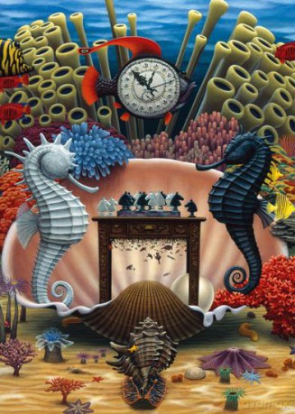 Puzzle 1000 El. Jacek Yerka Partia Szachów W Morzu [PUZZLE]