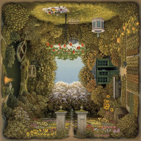 Puzzle 1000 El. Jacek Yerka Romantyczny Ogród (Kwadratowe) [PUZZLE]