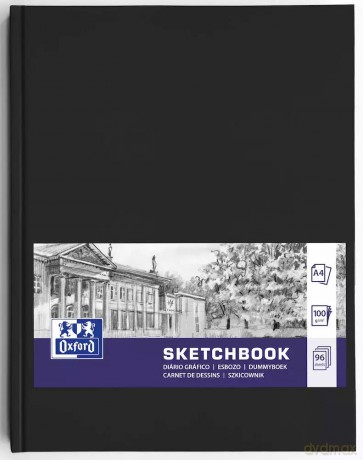 Szkicownik A4 Oxford, 96 kartek, Czarny