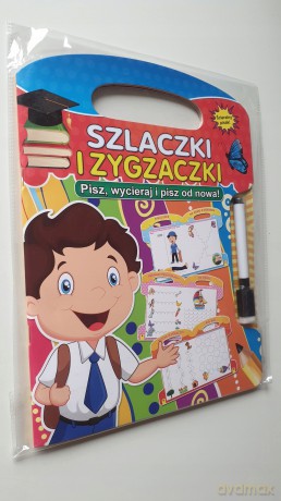 Szlaczki i zygzaczki. Pisz, wycieraj i pisz od nowa! [KSIĄŻKA]