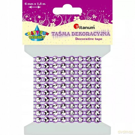 TAŚMA DEKORACYJNA 6mmX1,5CM FIOLET TITANUM