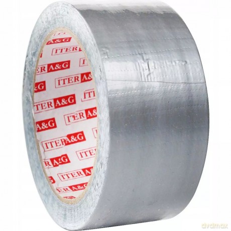 Taśma Iter A&G wzmacniana srebrna 48 mm 10 m