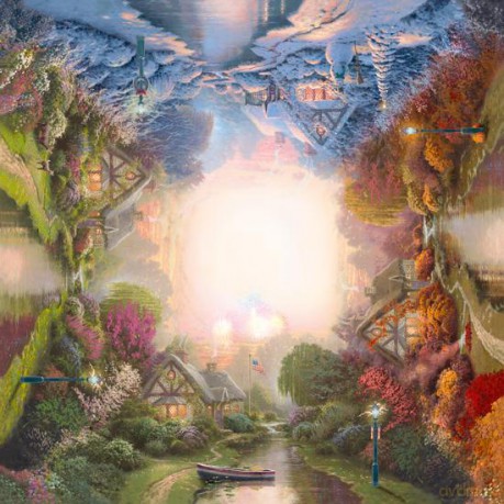 Puzzle 1000 El. Thomas Kinkade Spokojny Wieczór (Kwadratowe) [PUZZLE]