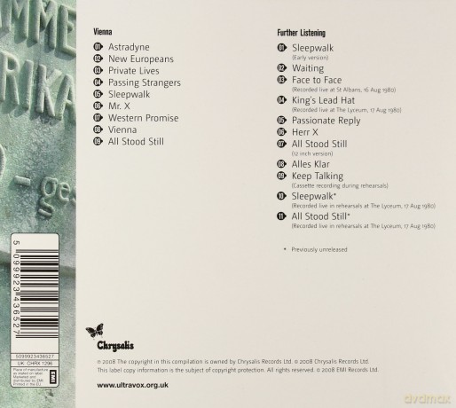 Ultravox: Vienna (Remastered) [CD]