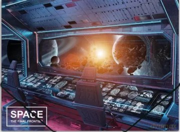 Teczka na gumkę z nadrukiem - Space
