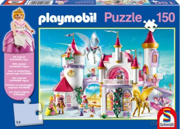 Puzzle 150 El. Playmobil W Zamku Księżniczek + Figurka [PUZZLE]