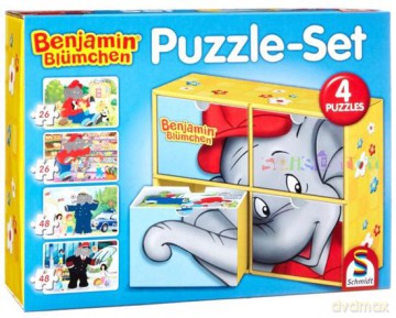 Puzzle 2 X 26 El. + 2 X 48 El. Set - Słoń Benjamin [PUZZLE]