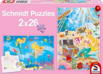 Puzzle 2 X 26 El. Mała Syrenka [PUZZLE]
