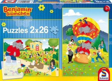 Puzzle 2 X 26 El. Słoń Benjamin Gry I Zabawy [PUZZLE]