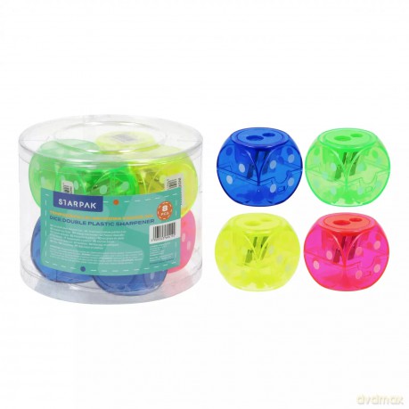 Temperówka Kostka 2 Ostrza Mix Starpak 563051