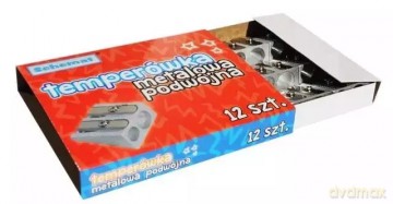 Temperówka podwójna metalowa (12szt)