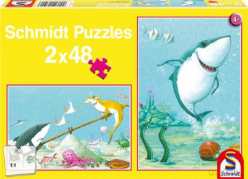 Puzzle 2 X 48 El. Mały Rekin Biały [PUZZLE]