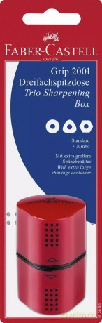 Temperówka podwójna, z pojemnikiem Faber-Castell Wielokolorowy