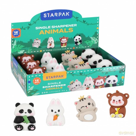 Temperówka Pojedyncza Animal Op.12szt. Starpak 540806