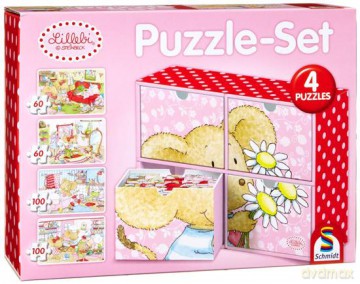 Puzzle 2 X 60 El. + 2 X 100 El. Set - Lillebi [PUZZLE]