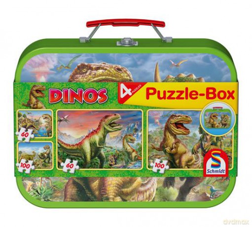 Puzzle 2 X 60 El. + 2 X 100 El. W Walizce - Dinos [PUZZLE]
