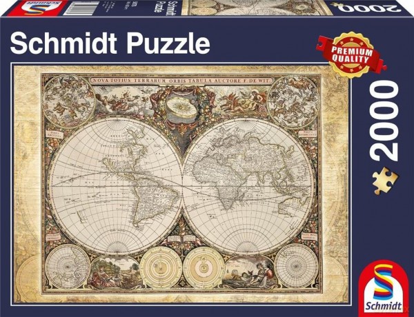 Puzzle 2000 El. Historyczna Mapa Świata [PUZZLE]