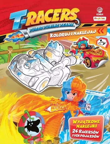 T-Racers. Koloruj i naklejaj [KSIĄŻKA]