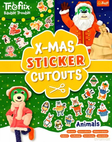 Treflix. X-mas Sticker Cutouts. Animals [KSIĄŻKA]
