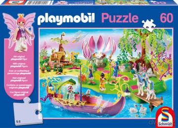 Puzzle 60 El. Playmobil Kolorowy Świat Wróżek + Figurka [PUZZLE]