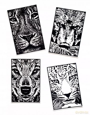 Welwetowy Zestaw na Podróż Drapieżniki