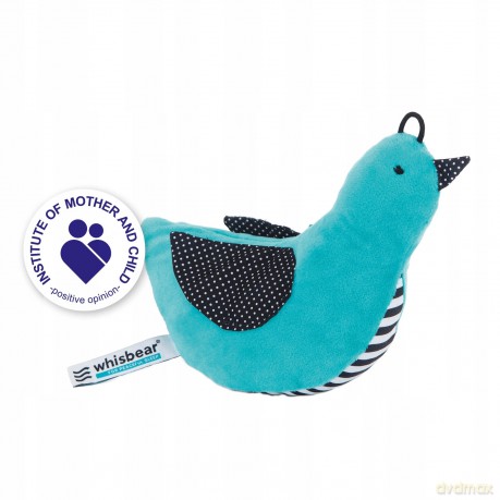 WHISBEAR szumiąca zawieszka PTASZEK WHISBIRD do WÓZKA na SPACER NIEBIESKI