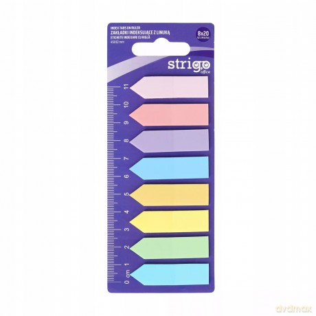 Zakładki indeksujące plastikowe Strigo 45x12