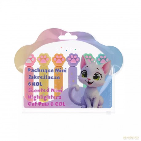 Zakreślacie Mini 4 kolory Pastelowe Łapki Starpak 563028