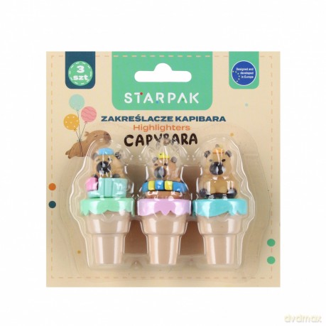 Zakreślasz Mini Kapibara 3 Kolory Starpak 563031