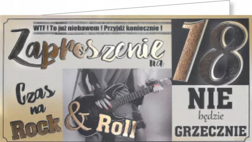 Zaproszenie zaproszenia na 18 osiemnastkę ZAB08