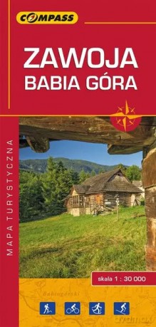 Zawoja, Babia Góra. Mapa turystyczna w skali 1:30 000