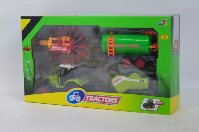 Zestaw farma traktor + 3 maszyny 00372