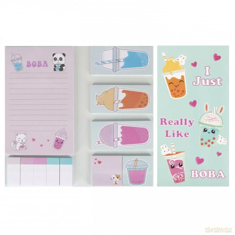 Zestaw Notes z Zakładkami Bubble Tea Starpak 563058