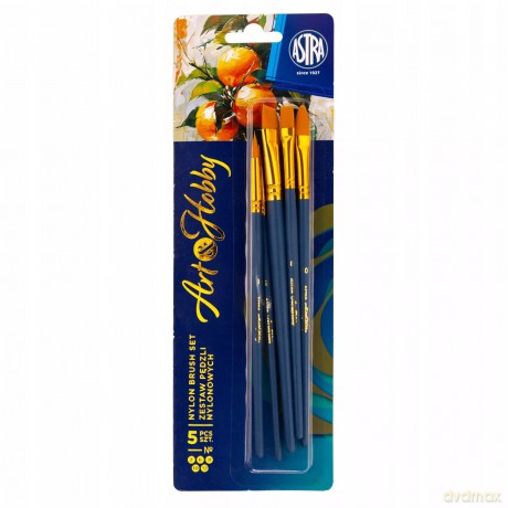 Zestaw pędzli nylonowych 5 sztuk Art&Hobby Astra