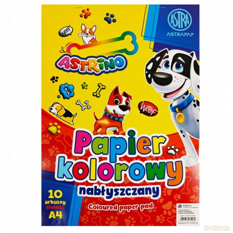 Zeszyt papierów kolorowych nabłyszczanych A4/10k