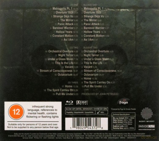 Dream Theater: Quarantieme: Live a Paris [3CD]+[2xBlu-Ray]