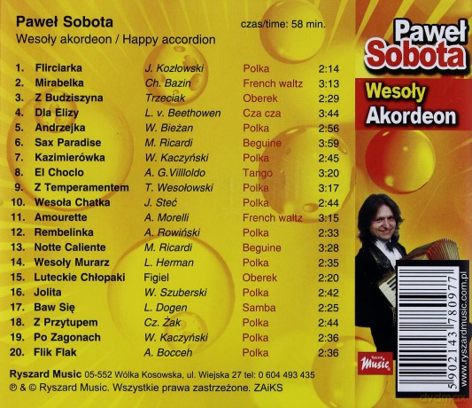 Paweł Sobota: Wesoły akordeon [CD]