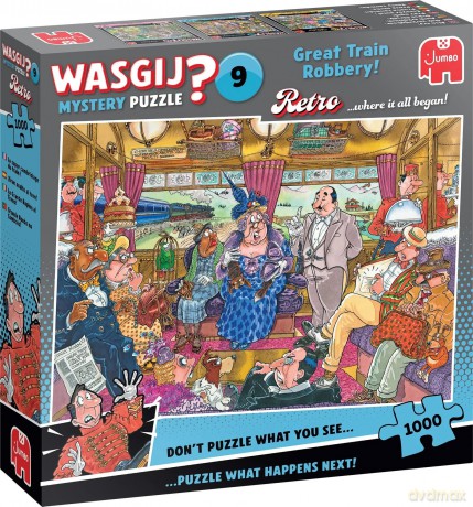 JUMBO 1000 el. Wasgij Retro Napad Na Pociąg [PUZZLE]